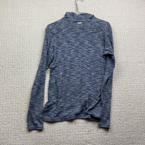 Columbia Quarter zip Pullover Heather blue Women's L Workout mid layer Outdoor - Picture 9 of 11